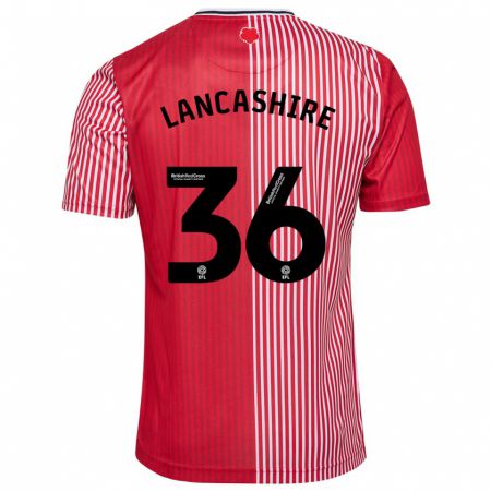 Kandiny Enfant Maillot Olly Lancashire #36 Rouge Tenues Domicile 2023/24 T-Shirt