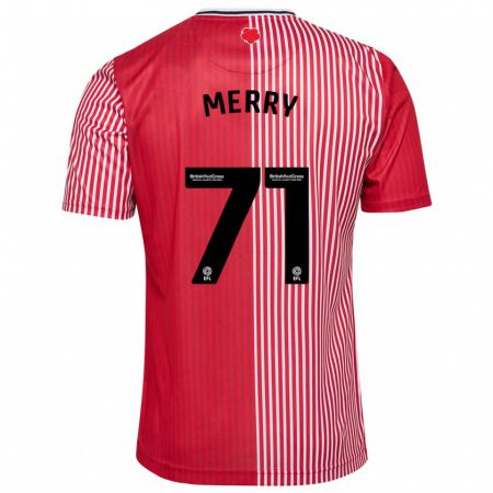 Kandiny Enfant Maillot Will Merry #71 Rouge Tenues Domicile 2023/24 T-Shirt