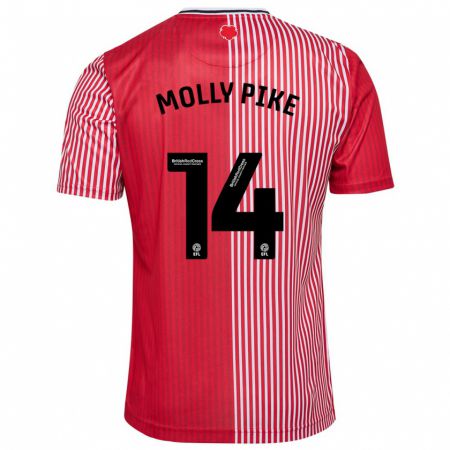 Kandiny Enfant Maillot Molly Pike #14 Rouge Tenues Domicile 2023/24 T-Shirt