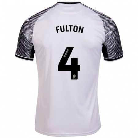 Kandiny Enfant Maillot Jay Fulton #4 Blanc Tenues Domicile 2023/24 T-Shirt