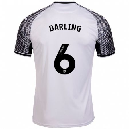 Kandiny Enfant Maillot Harry Darling #6 Blanc Tenues Domicile 2023/24 T-Shirt