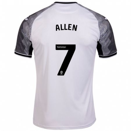 Kandiny Enfant Maillot Joe Allen #7 Blanc Tenues Domicile 2023/24 T-Shirt