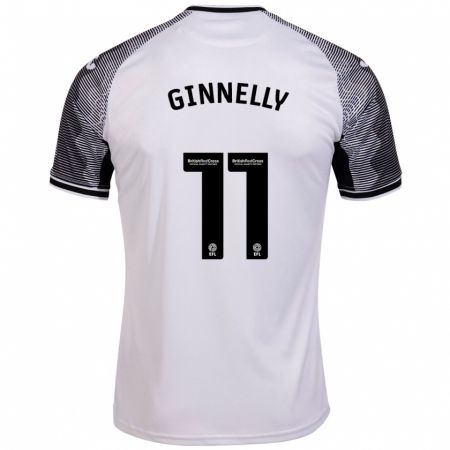 Kandiny Enfant Maillot Josh Ginnelly #11 Blanc Tenues Domicile 2023/24 T-Shirt