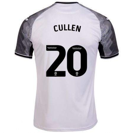 Kandiny Enfant Maillot Liam Cullen #20 Blanc Tenues Domicile 2023/24 T-Shirt