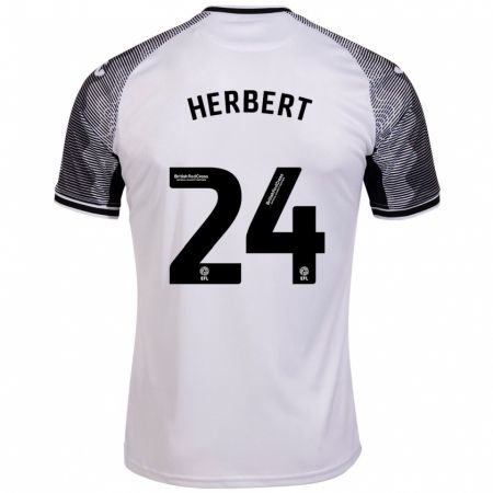 Kandiny Enfant Maillot Chelsea Herbert #24 Blanc Tenues Domicile 2023/24 T-Shirt