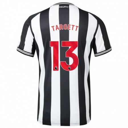 Kandiny Enfant Maillot Matt Targett #13 Noir Blanc Tenues Domicile 2023/24 T-Shirt