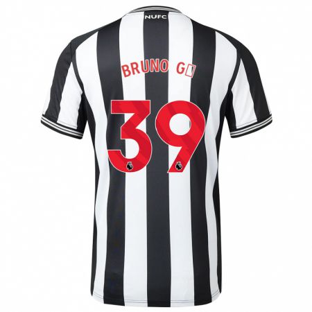 Kandiny Enfant Maillot Bruno Guimarães #39 Noir Blanc Tenues Domicile 2023/24 T-Shirt
