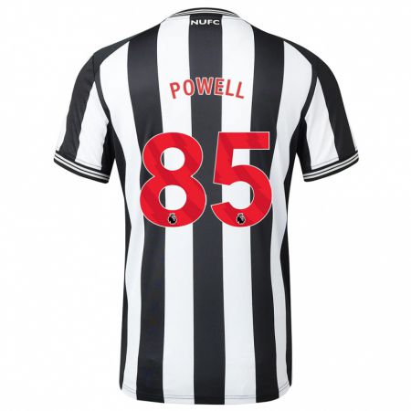 Kandiny Enfant Maillot Rory Powell #85 Noir Blanc Tenues Domicile 2023/24 T-Shirt