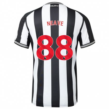 Kandiny Enfant Maillot Sean Neave #88 Noir Blanc Tenues Domicile 2023/24 T-Shirt