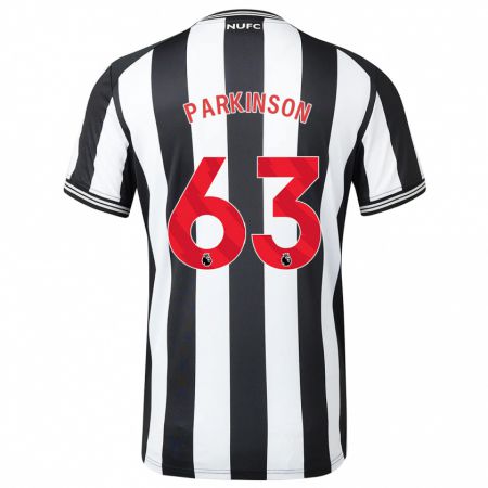 Kandiny Enfant Maillot Ben Parkinson #63 Noir Blanc Tenues Domicile 2023/24 T-Shirt