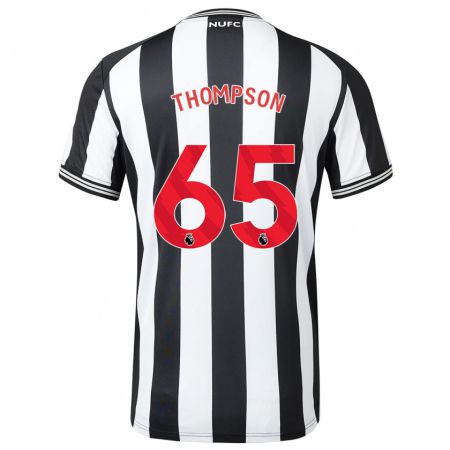 Kandiny Enfant Maillot Ciaran Thompson #65 Noir Blanc Tenues Domicile 2023/24 T-Shirt