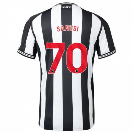 Kandiny Enfant Maillot Trevan Sanusi #70 Noir Blanc Tenues Domicile 2023/24 T-Shirt