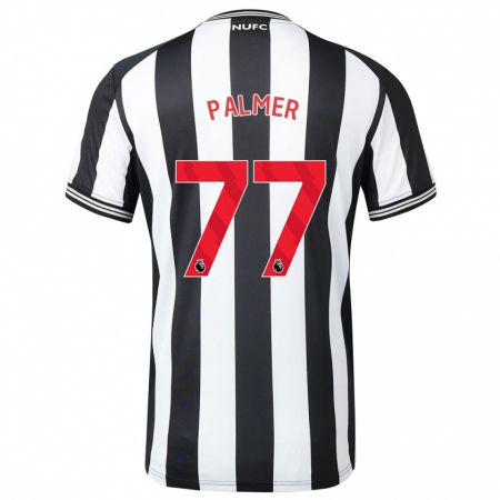 Kandiny Enfant Maillot Darren Palmer #77 Noir Blanc Tenues Domicile 2023/24 T-Shirt