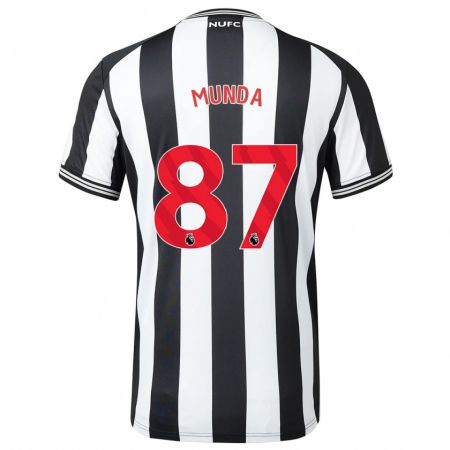 Kandiny Enfant Maillot Anthony Munda #87 Noir Blanc Tenues Domicile 2023/24 T-Shirt