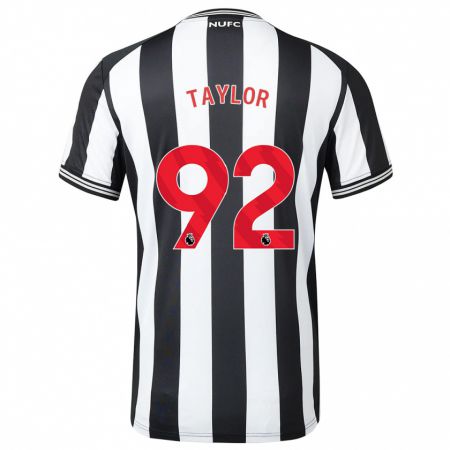 Kandiny Enfant Maillot Matthew Taylor #92 Noir Blanc Tenues Domicile 2023/24 T-Shirt