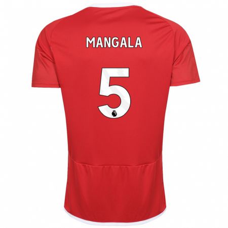 Kandiny Enfant Maillot Orel Mangala #5 Rouge Tenues Domicile 2023/24 T-Shirt