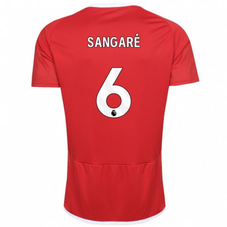 Kandiny Enfant Maillot Ibrahim Sangaré #6 Rouge Tenues Domicile 2023/24 T-Shirt