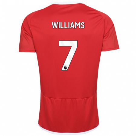 Kandiny Enfant Maillot Neco Williams #7 Rouge Tenues Domicile 2023/24 T-Shirt