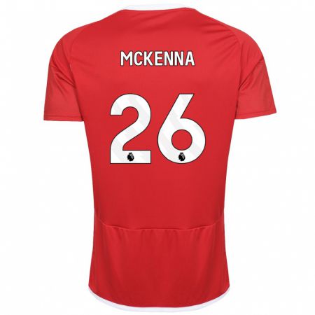 Kandiny Enfant Maillot Scott Mckenna #26 Rouge Tenues Domicile 2023/24 T-Shirt
