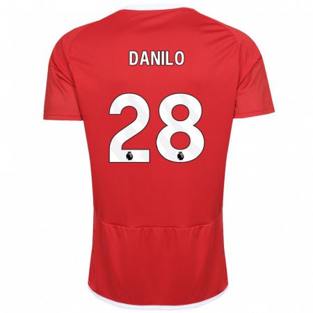 Kandiny Enfant Maillot Danilo #28 Rouge Tenues Domicile 2023/24 T-Shirt