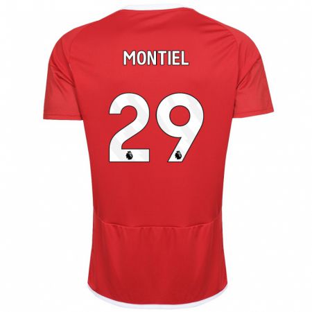 Kandiny Enfant Maillot Gonzalo Montiel #29 Rouge Tenues Domicile 2023/24 T-Shirt