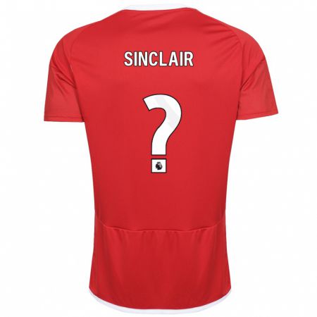 Kandiny Enfant Maillot Jimmy Sinclair #0 Rouge Tenues Domicile 2023/24 T-Shirt