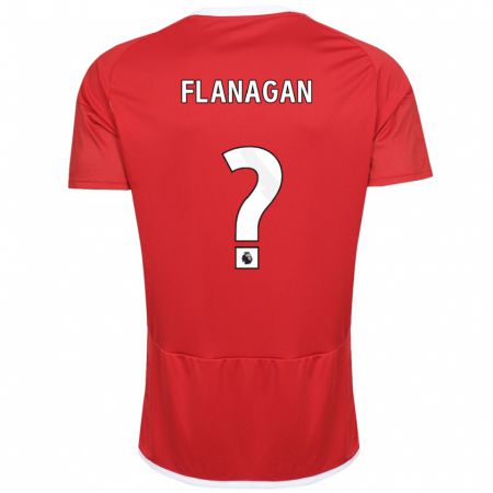 Kandiny Enfant Maillot Theo Flanagan #0 Rouge Tenues Domicile 2023/24 T-Shirt
