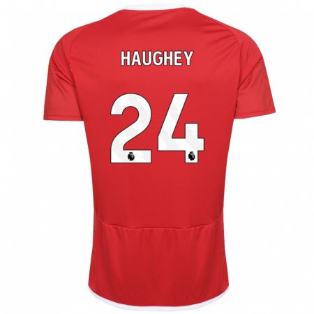Kandiny Enfant Maillot Ella Haughey #24 Rouge Tenues Domicile 2023/24 T-Shirt
