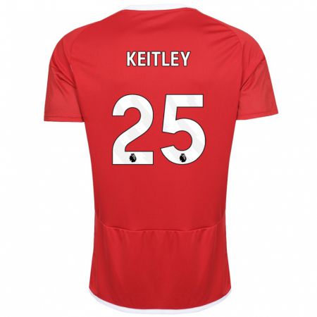 Kandiny Enfant Maillot Alice Keitley #25 Rouge Tenues Domicile 2023/24 T-Shirt