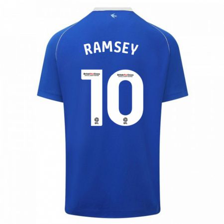Kandiny Enfant Maillot Aaron Ramsey #10 Bleu Tenues Domicile 2023/24 T-Shirt