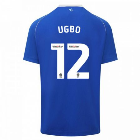 Kandiny Enfant Maillot Iké Ugbo #12 Bleu Tenues Domicile 2023/24 T-Shirt