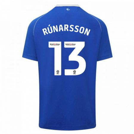 Kandiny Enfant Maillot Rúnar Alex Rúnarsson #13 Bleu Tenues Domicile 2023/24 T-Shirt