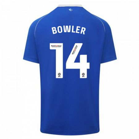 Kandiny Enfant Maillot Josh Bowler #14 Bleu Tenues Domicile 2023/24 T-Shirt