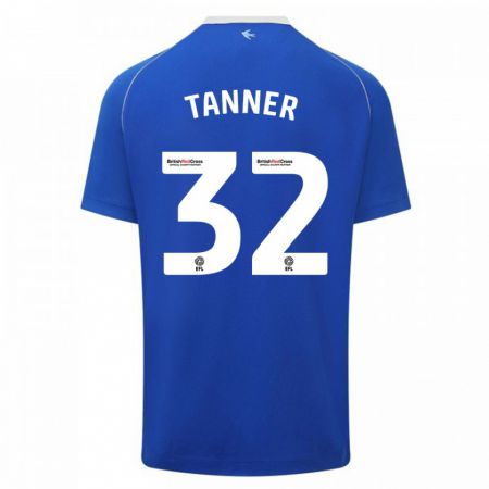 Kandiny Enfant Maillot Ollie Tanner #32 Bleu Tenues Domicile 2023/24 T-Shirt