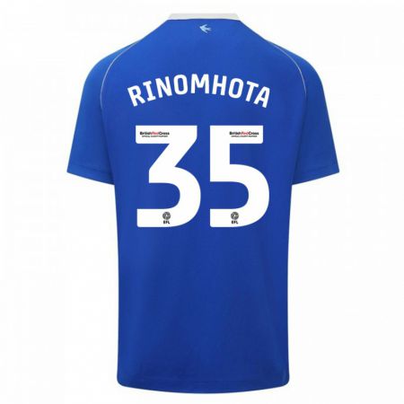 Kandiny Enfant Maillot Andy Rinomhota #35 Bleu Tenues Domicile 2023/24 T-Shirt