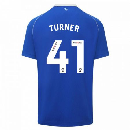 Kandiny Enfant Maillot Matthew Turner #41 Bleu Tenues Domicile 2023/24 T-Shirt