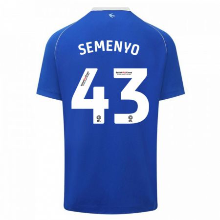 Kandiny Enfant Maillot Jai Semenyo #43 Bleu Tenues Domicile 2023/24 T-Shirt