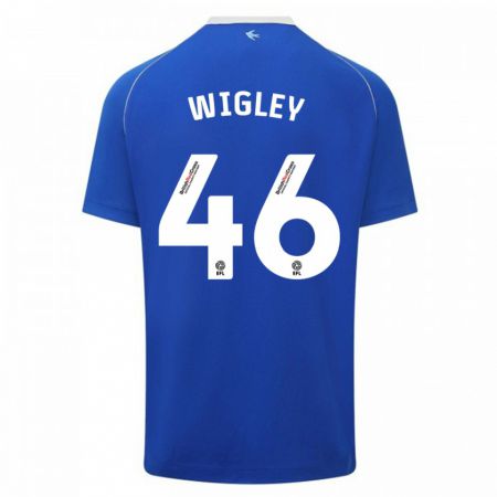 Kandiny Enfant Maillot Morgan Wigley #46 Bleu Tenues Domicile 2023/24 T-Shirt