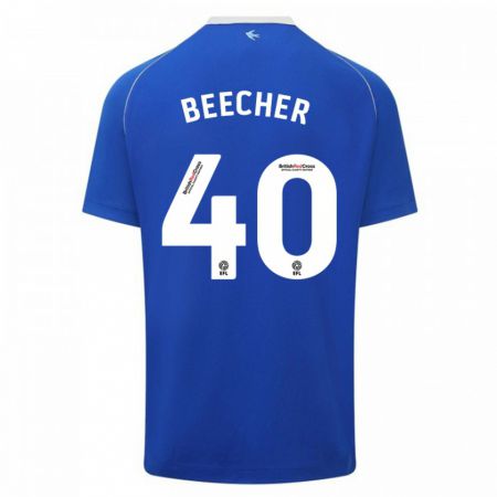 Kandiny Enfant Maillot Josh Beecher #40 Bleu Tenues Domicile 2023/24 T-Shirt