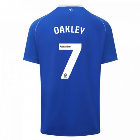 Kandiny Enfant Maillot Rhianne Oakley #7 Bleu Tenues Domicile 2023/24 T-Shirt