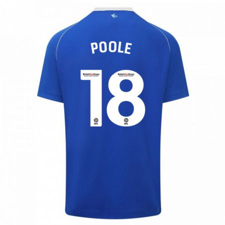 Kandiny Enfant Maillot Phoebie Poole #18 Bleu Tenues Domicile 2023/24 T-Shirt