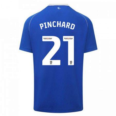 Kandiny Enfant Maillot Cerys Pinchard #21 Bleu Tenues Domicile 2023/24 T-Shirt