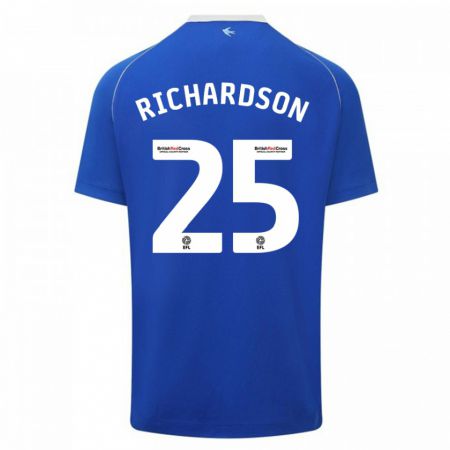 Kandiny Enfant Maillot Tija Richardson #25 Bleu Tenues Domicile 2023/24 T-Shirt