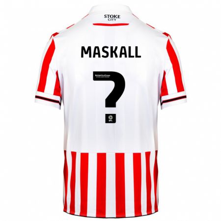 Kandiny Enfant Maillot Josh Maskall #0 Rouge Blanc Tenues Domicile 2023/24 T-Shirt