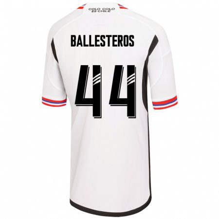 Kandiny Enfant Maillot Martín Ballesteros #44 Blanc Tenues Domicile 2023/24 T-Shirt