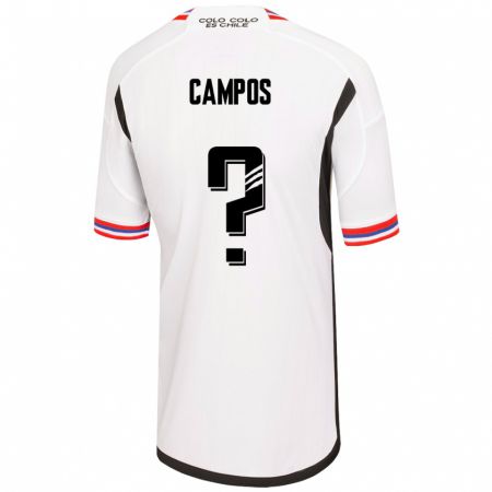 Kandiny Enfant Maillot Víctor Campos #0 Blanc Tenues Domicile 2023/24 T-Shirt