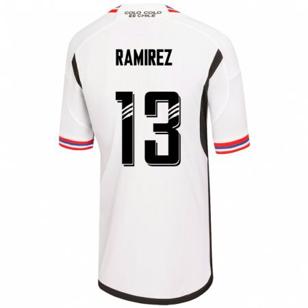 Kandiny Enfant Maillot Fernanda Ramírez #13 Blanc Tenues Domicile 2023/24 T-Shirt