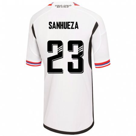 Kandiny Enfant Maillot Nicol Sanhueza #23 Blanc Tenues Domicile 2023/24 T-Shirt