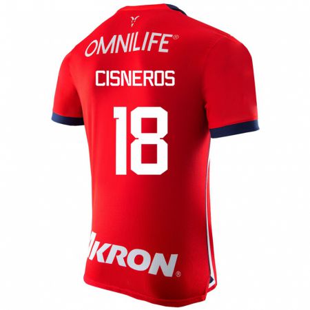 Kandiny Enfant Maillot Ronaldo Cisneros #18 Rouge Tenues Domicile 2023/24 T-Shirt