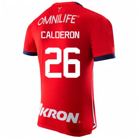 Kandiny Enfant Maillot Cristian Calderón #26 Rouge Tenues Domicile 2023/24 T-Shirt